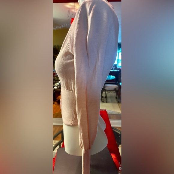 MODA INTERNATIONAL SWEATER/CARDIGAN- LIGHT PINK. SIZE XS - Picture 4 of 7